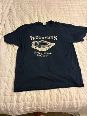 Woodman’s Essex Massachusetts, preppie, Navy Graphic Tee - Men's Casual Shirt